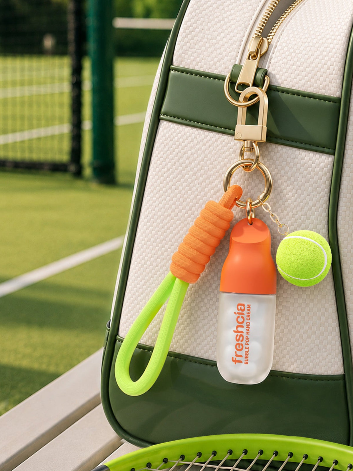 Freshcia Bubble Pop Hand Cream Keyring in Oasis 