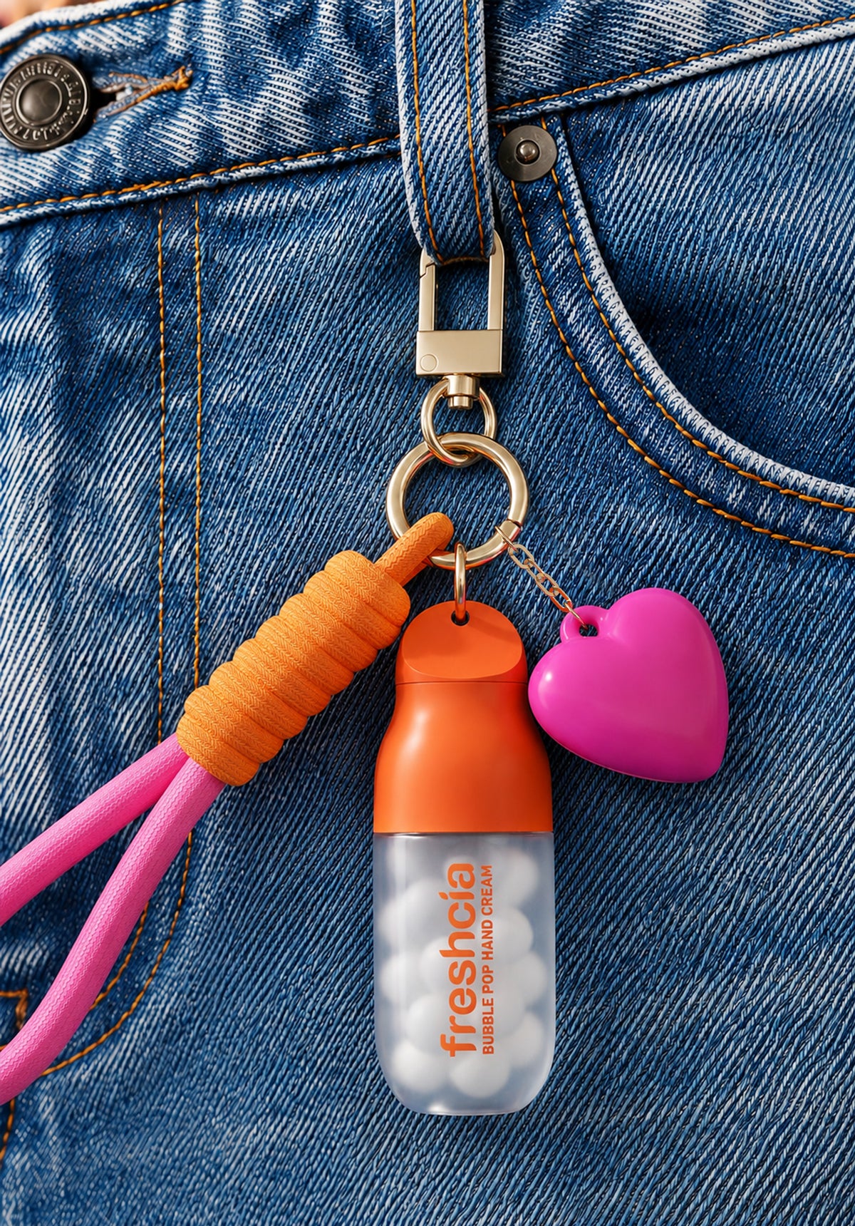 Freshcia Bubble Pop Hand Cream Keyring Fragrance-Free 